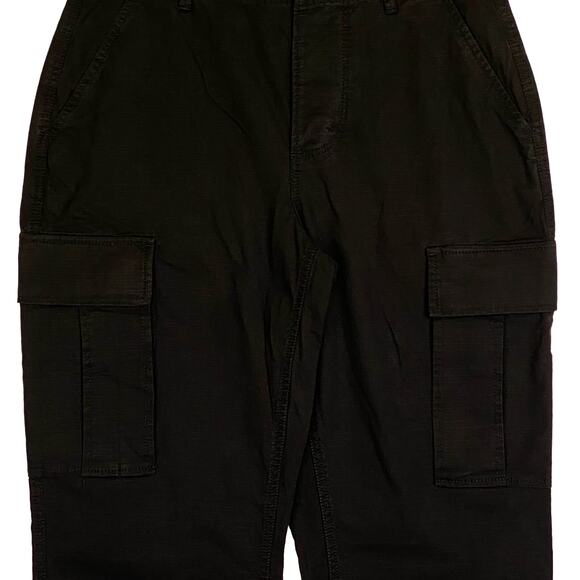 Good American Cargo Pants Womens Sz 4/27 Black Hi Rise Wide Leg Y2K Cyber Grunge - Picture 4 of 12